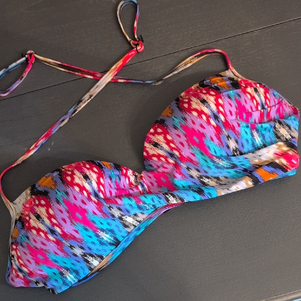 Skye Swimwear Blue and Pink Bikini Vibrant Design